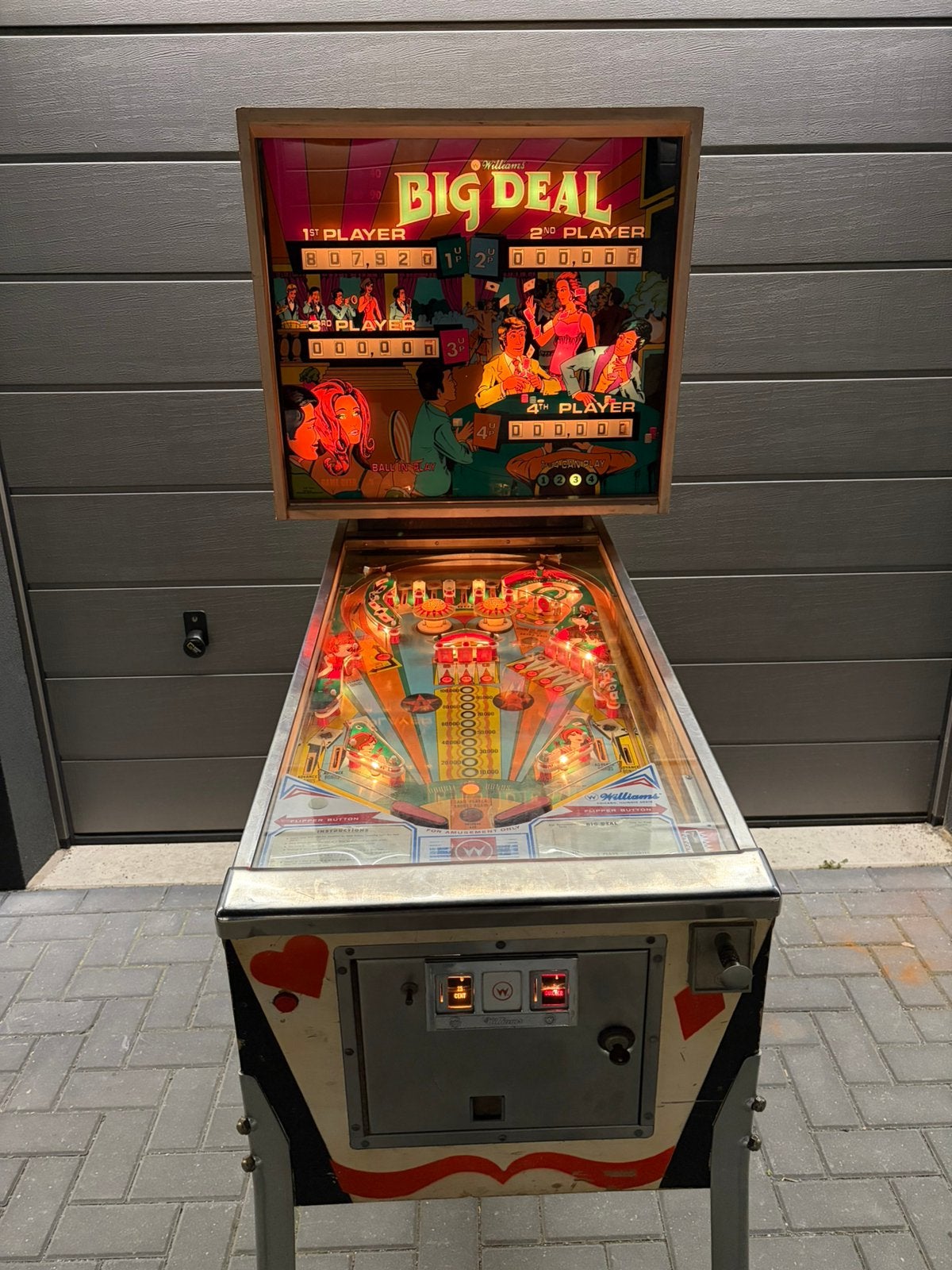 Williams Big deal flipperkast 1977, Ophalen, Zo goed als nieuw, Flipperkast, Williams