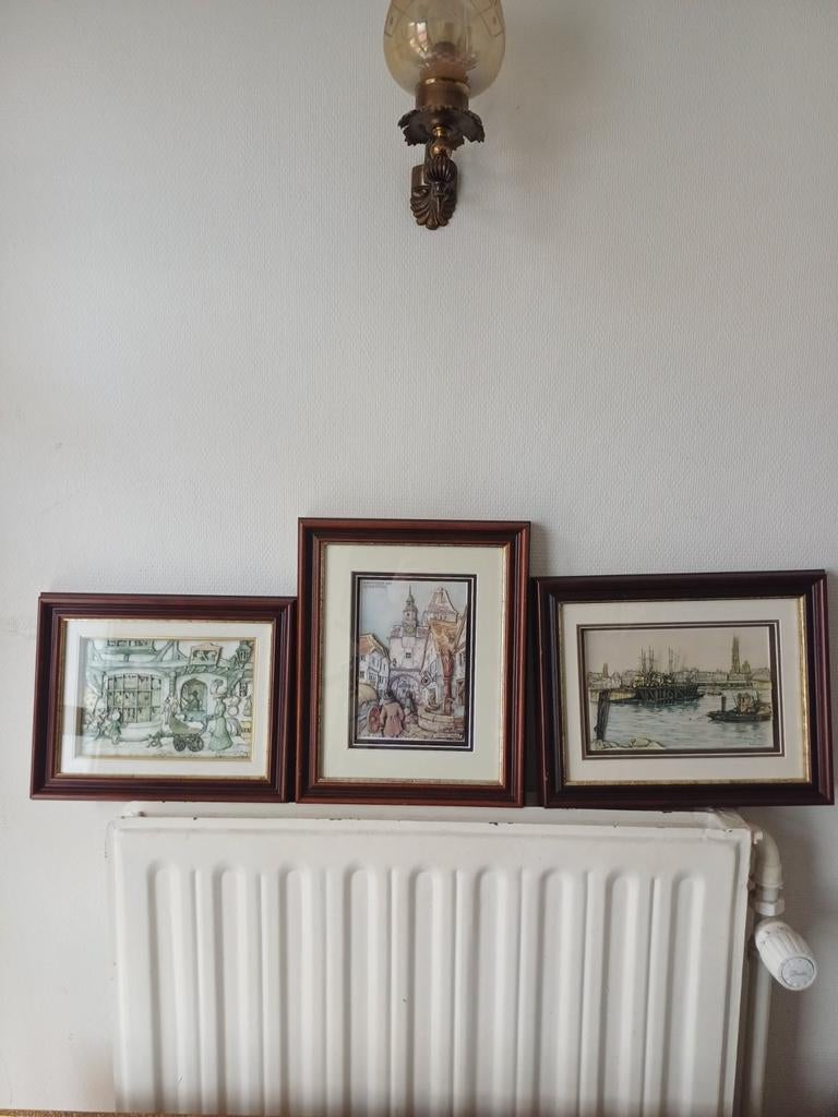 Unieke Set van 4 Anton Pieck 3D Kijkkastjes – Origineel Apro, Ophalen