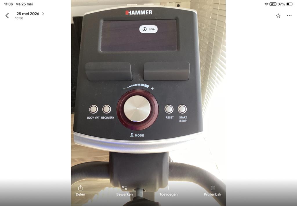 Hometrainer HAMMER - cardio XT9 BT, Sport en Fitness, Ophalen, Zo goed als nieuw, Hometrainer