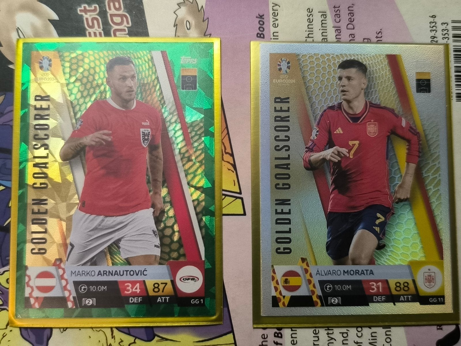 Topps Match Attax Euro 2024 – Golden Goalscorer Set (Morata, Hobby en Vrije tijd, Stickers en Plaatjes, Ophalen