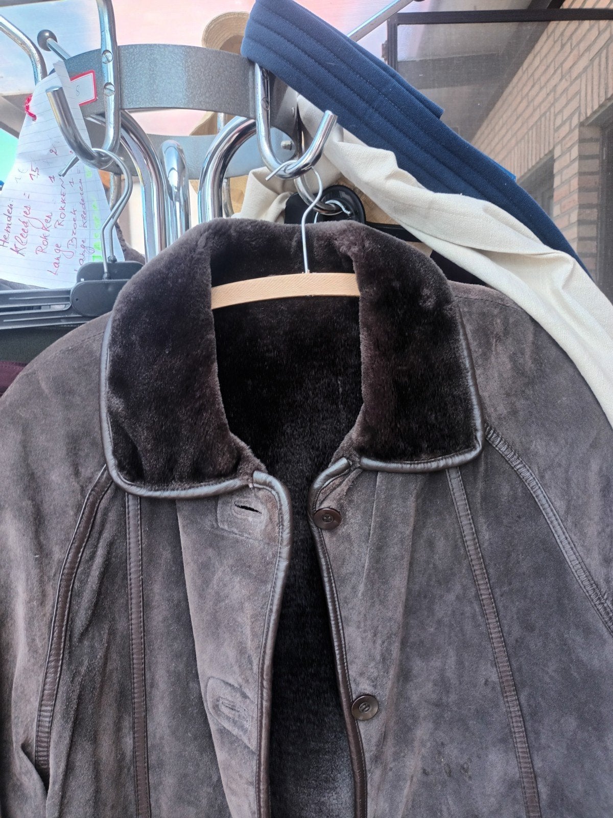 lederen jas, Kleding | Dames, Jassen | Winter, Ophalen, Zo goed als nieuw