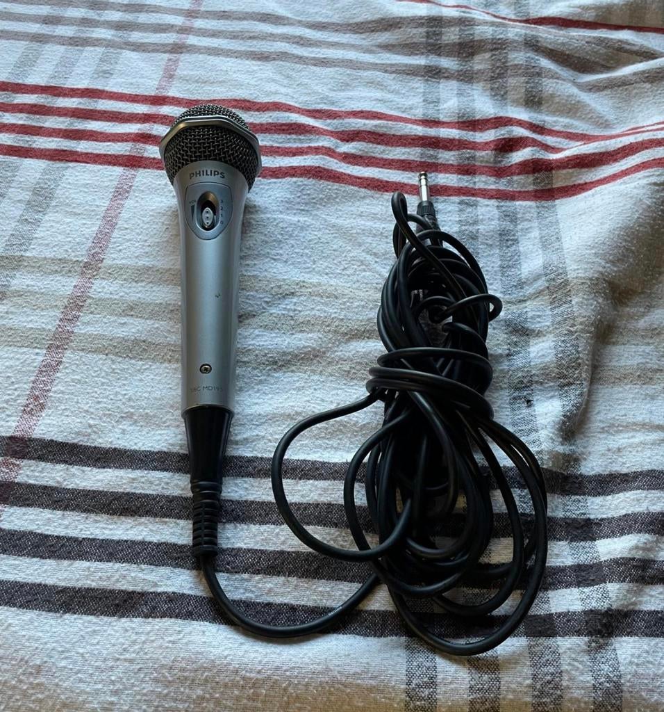 Philips SBC MD195 Microfoon met extra lang snoer, Muziek en Instrumenten, Ophalen of Verzenden, Zo goed als nieuw
