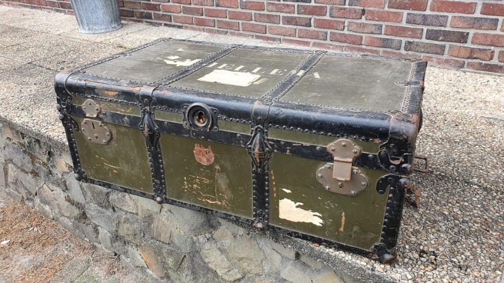 Antieke Koffer de vraagprijs is 30 Euro Kan vrijblijvend bez, Ophalen, Gebruikt, 50 tot 100 cm, Metaal