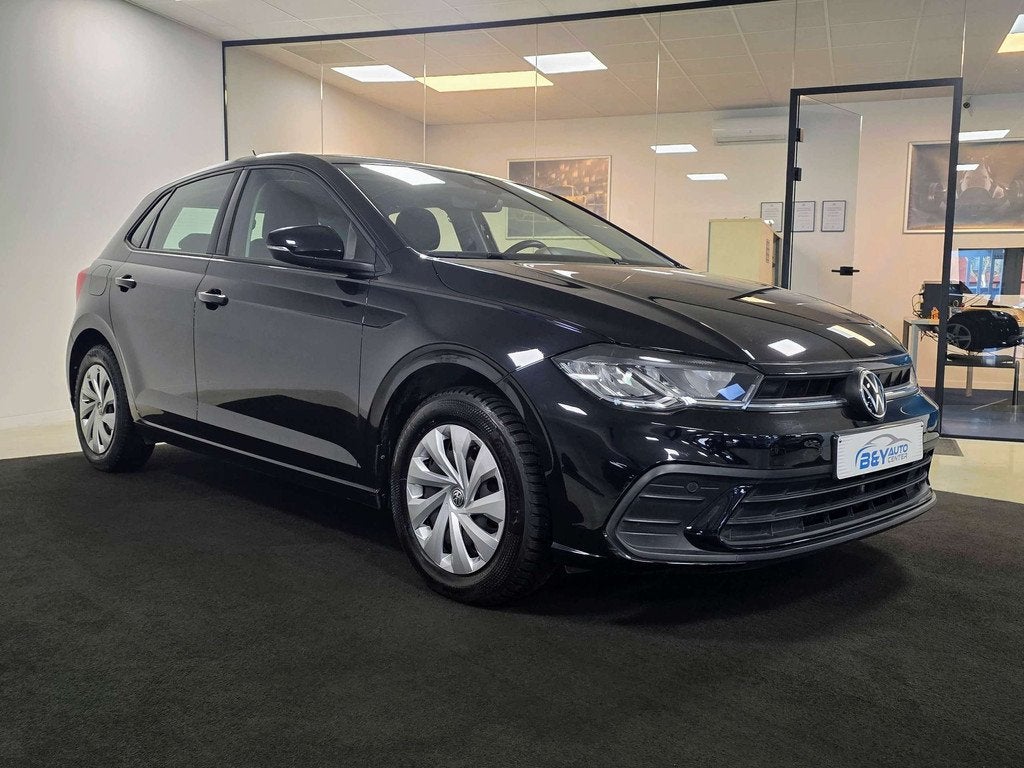 Volkswagen Polo 1.0 TSI Style DSG+Camera+Carplay+GPS 1ste ei, Stof, Gebruikt, 95 pk, Zwart