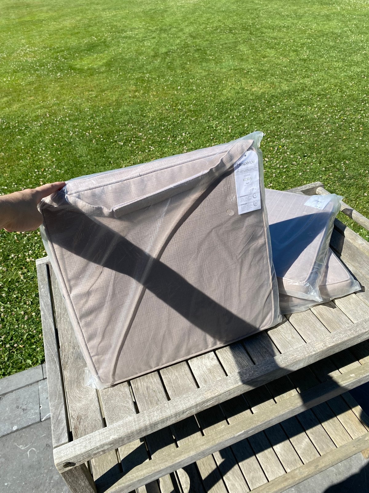 Lot de 3 Coussins d'Extérieur Koraï - Confort d'Assise, Enlèvement, Neuf