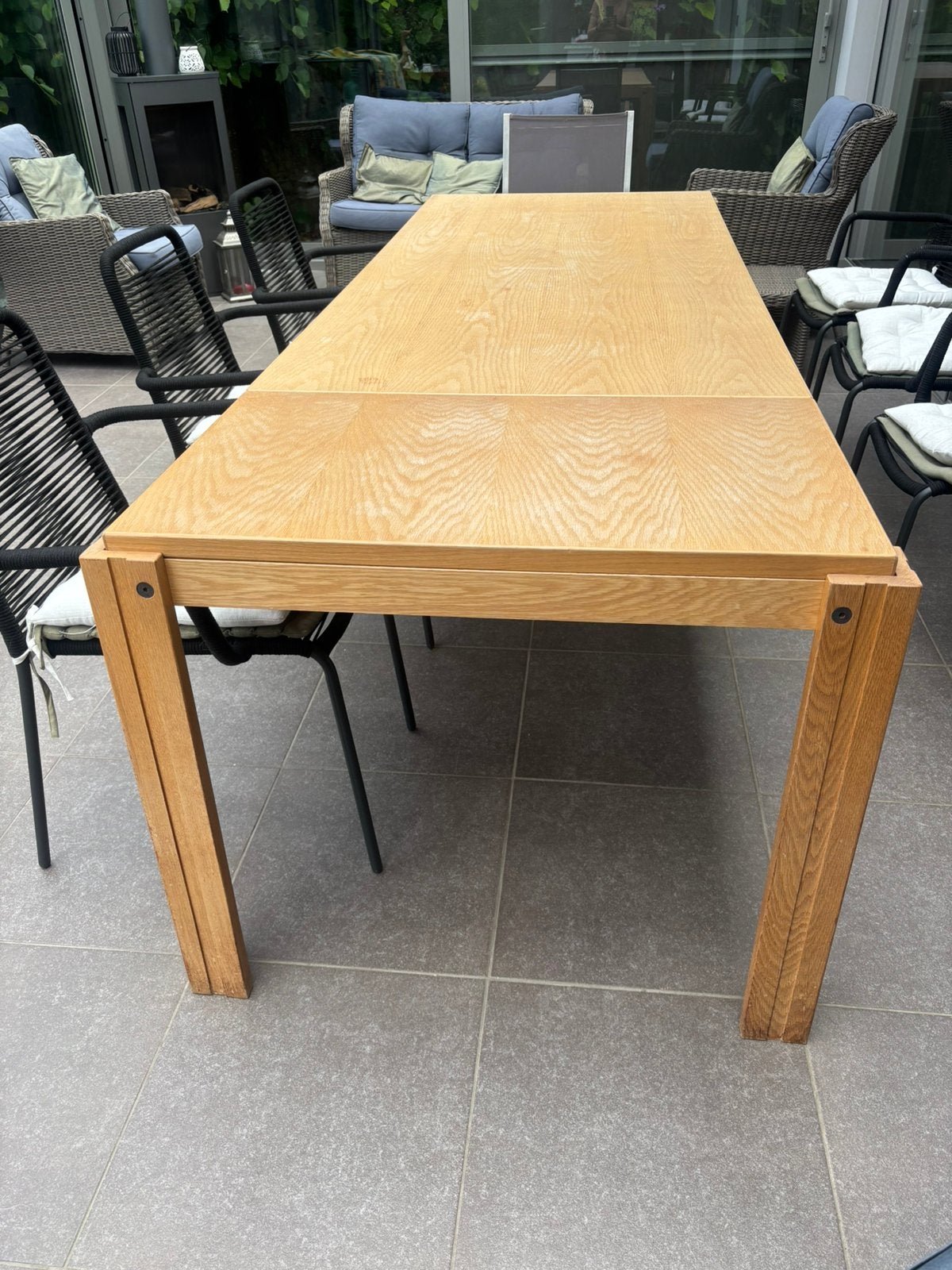 Eetkamertafel, Huis en Inrichting, Tafels | Eettafels, Ophalen, Gebruikt, Eikenhout, 50 tot 100 cm