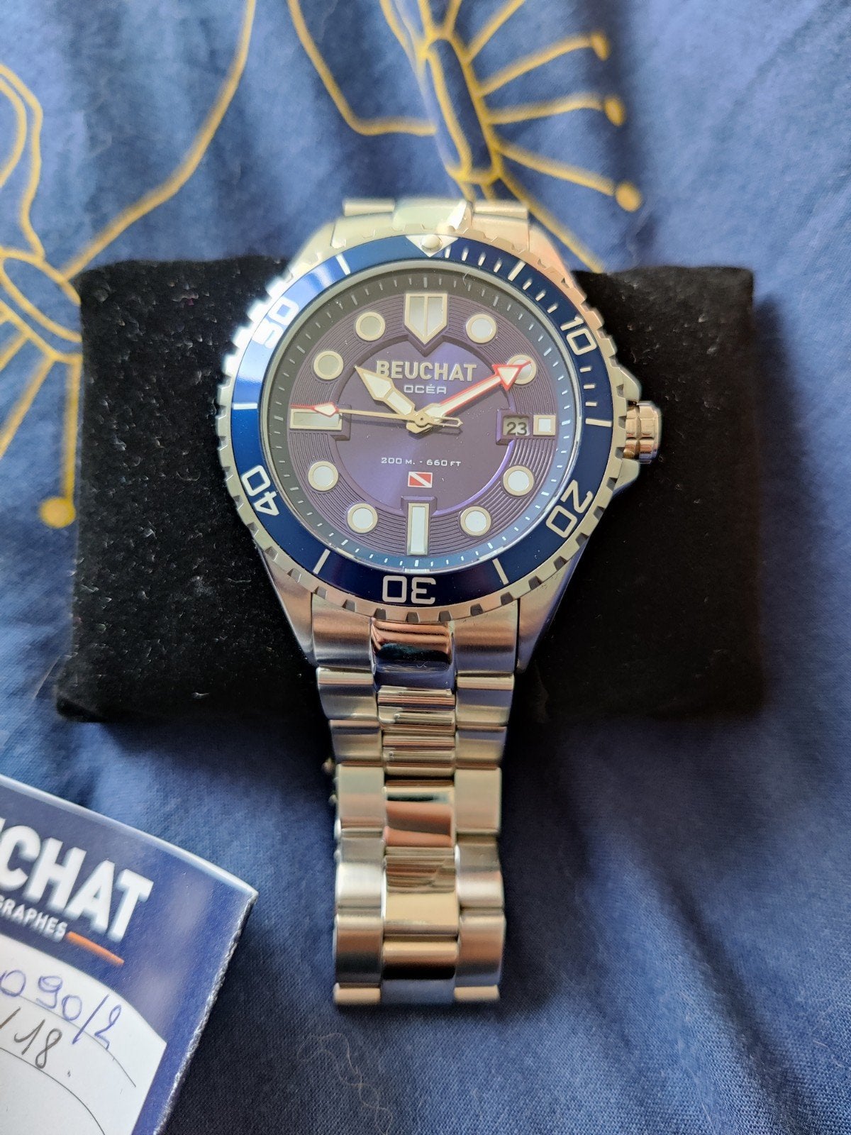 Montre beuchat ocea 42,5mm neuve, Enlèvement ou Envoi, Neuf