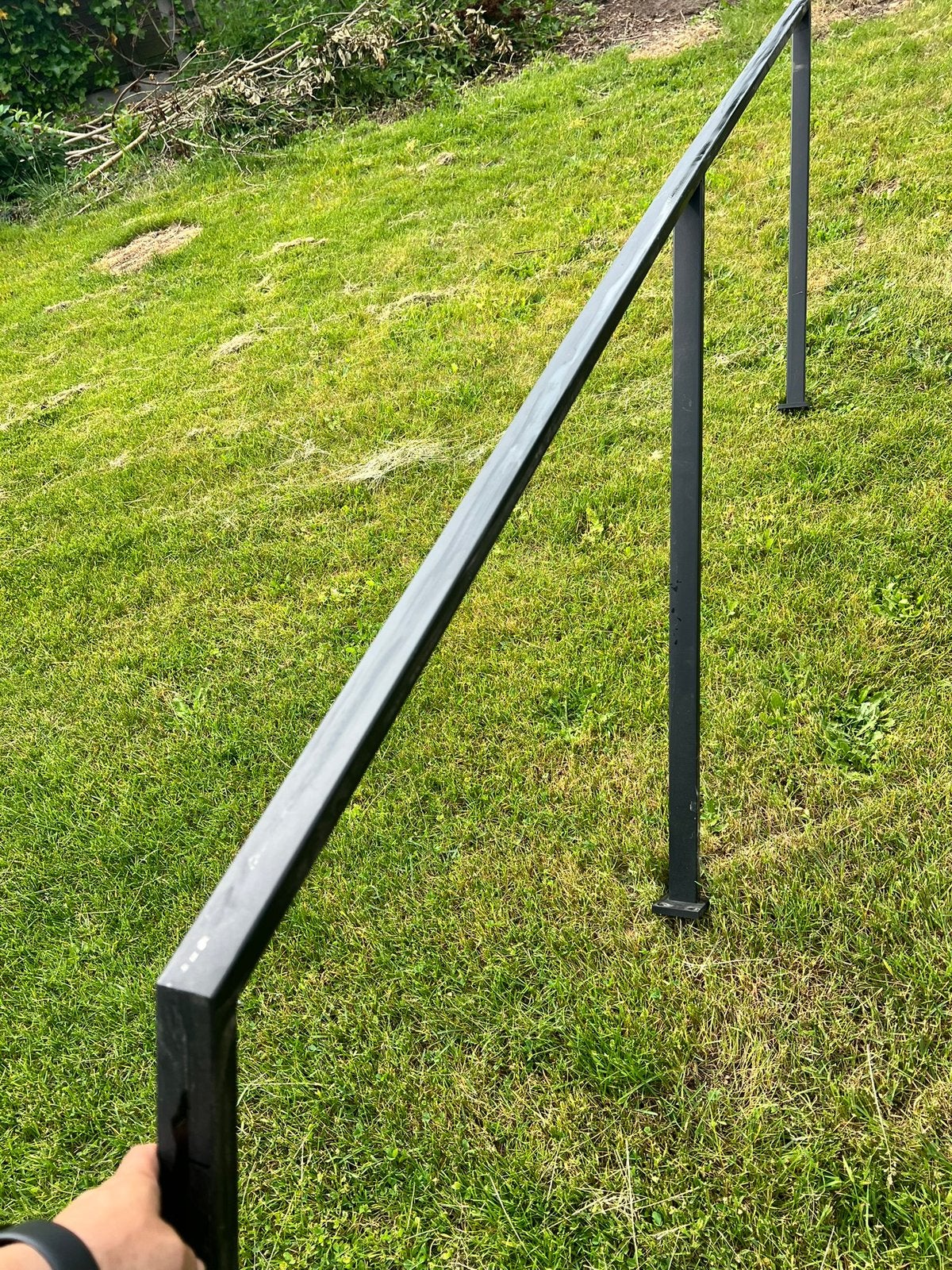 Zwarte gepoedercoate aluminium trapleuning, Ophalen, Zo goed als nieuw, Trap