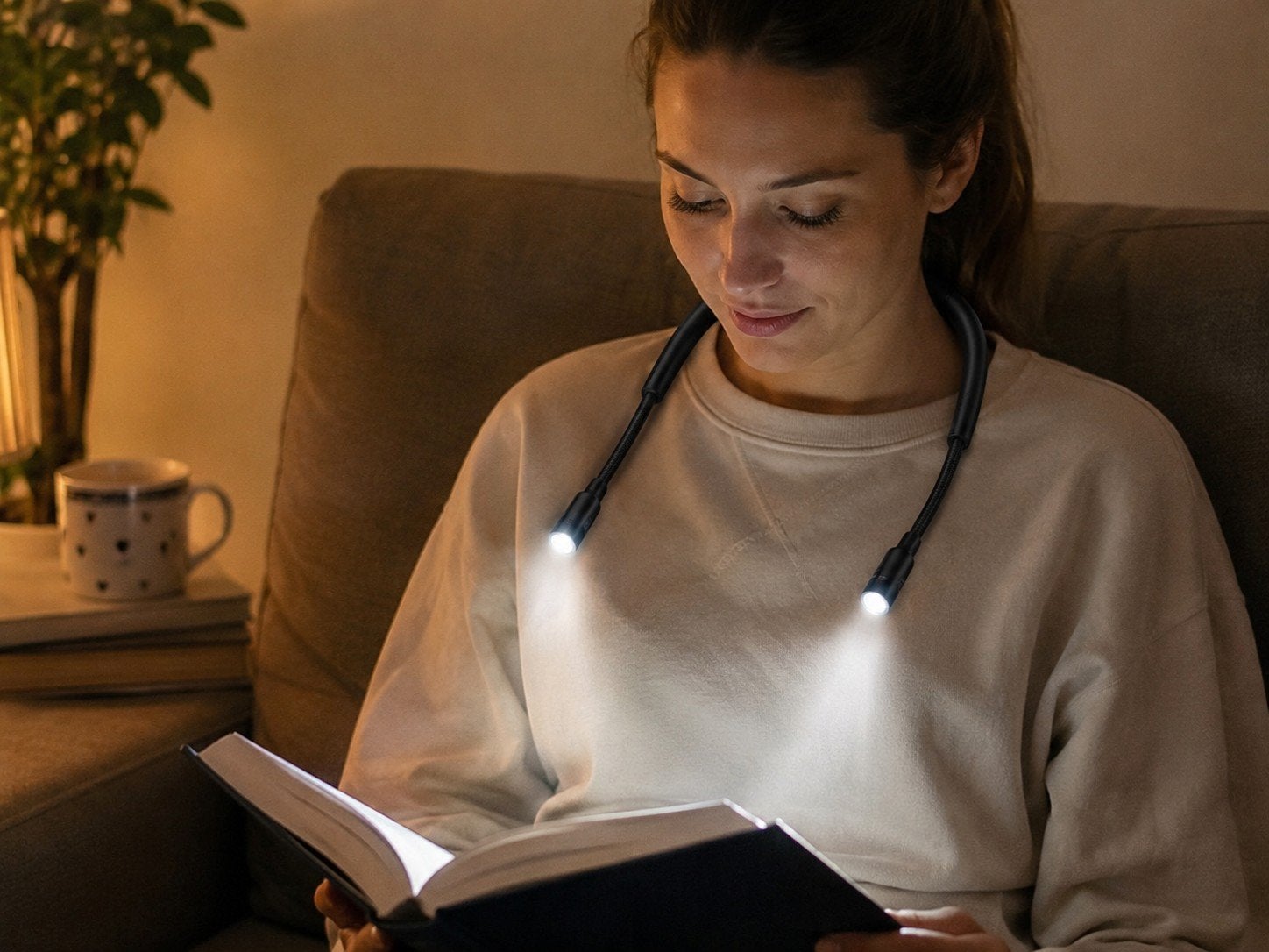 Lampe de lecture tour de cou rechargeable LED – Neuve, Neuf
