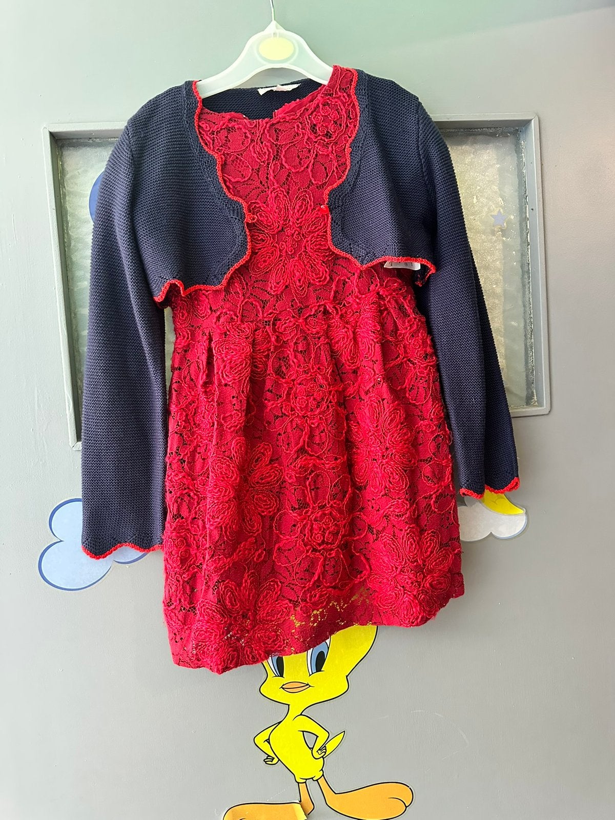 Geborduurd kleedje, Kinderen en Baby's, Kinderkleding | Maat 104, Ophalen of Verzenden, Zo goed als nieuw