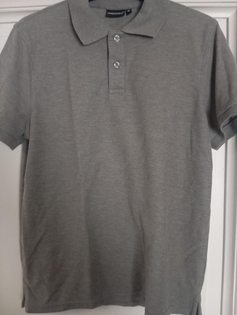UNSIGNED grijsbruine polo, maat M, Ophalen of Verzenden, Maat 48/50 (M)
