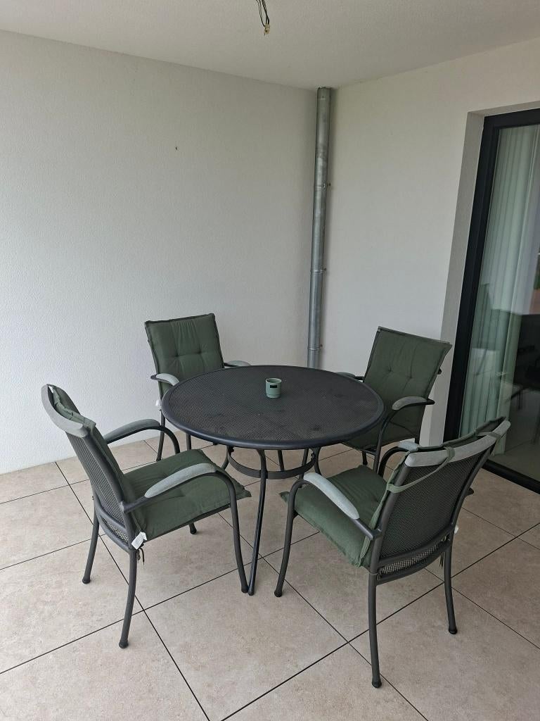 Tuinset Metaal Antraciet, Tuin en Terras, Ophalen, Gebruikt, Tuinset