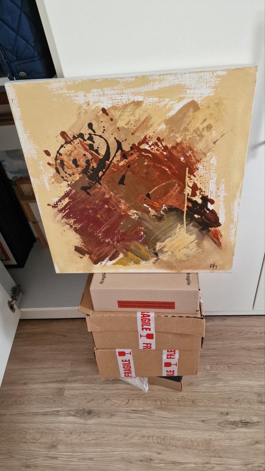 Marie celine bondeu  getekend doek, Antiek en Kunst, Ophalen of Verzenden