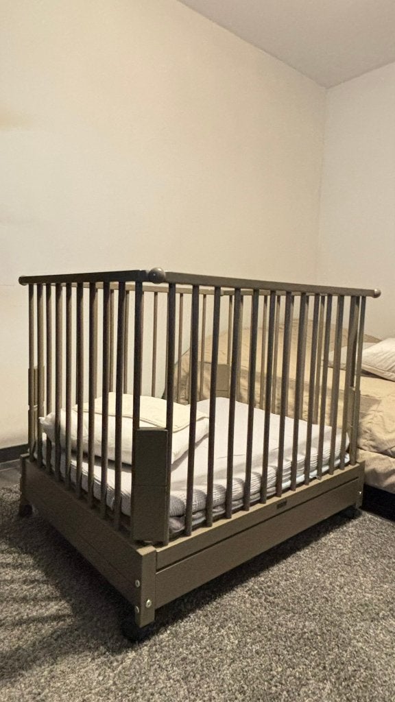 Baby park Pericles - incl matras / Houten Babybedje, Kinderen en Baby's, Ophalen, Gebruikt, Lattenbodem