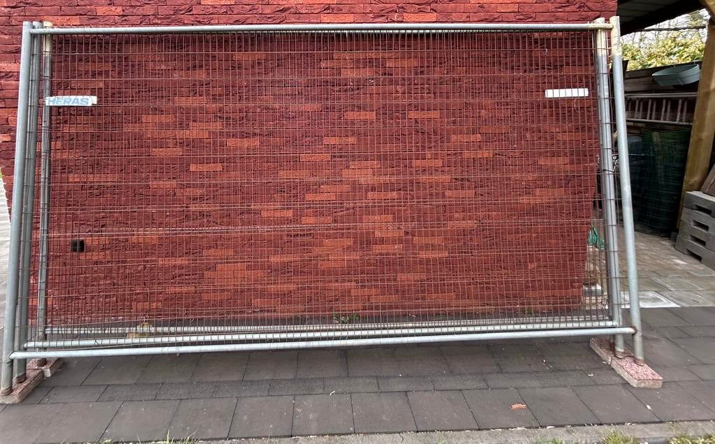 3 herashekken, 4 voeten en 4 klemmen, Ophalen, Aluminium, 3 tot 6 meter, 1 tot 2 meter