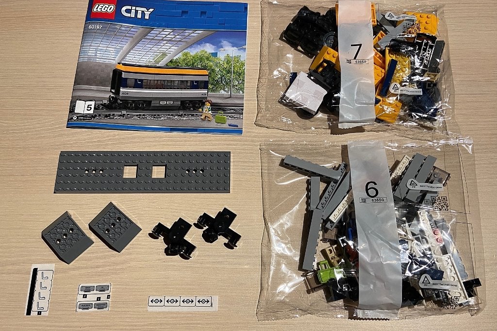 Lego 60197 losse wagon voor trein - treinwagon sneltrein, Ophalen of Verzenden, Nieuw, Lego