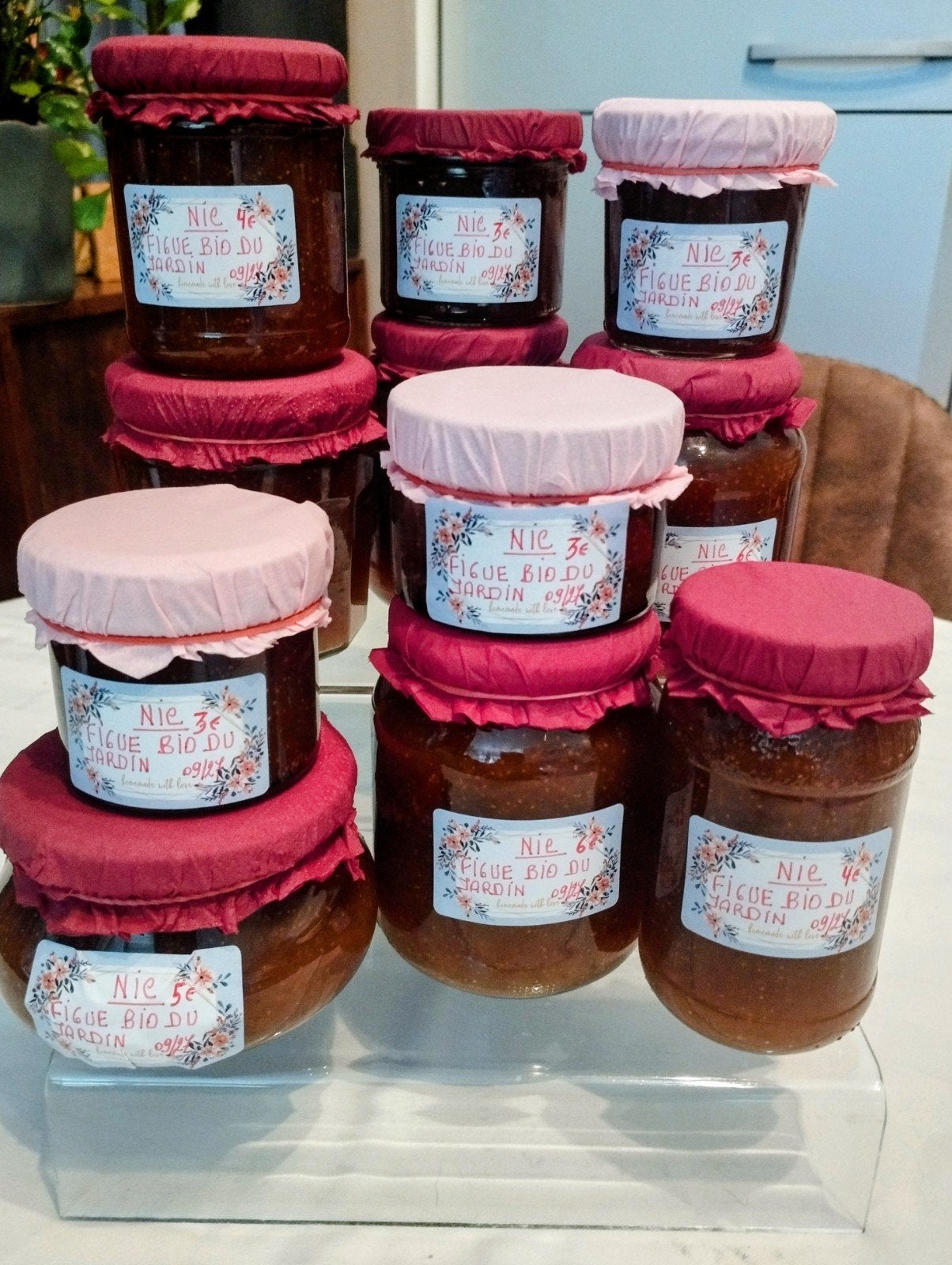 Confiture MAISON ARTISANALE à la FIGUE BIO DU JARDIN, Enlèvement