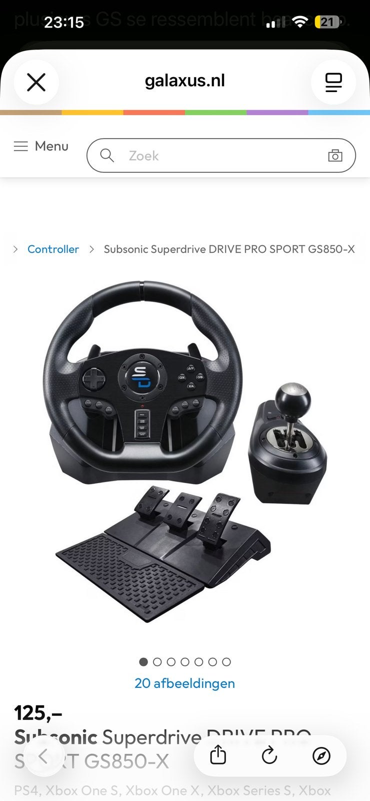 Volant s/d ( super drive ) ps4 /5, Enlèvement, Utilisé, Volant ou Pédales, PlayStation 4