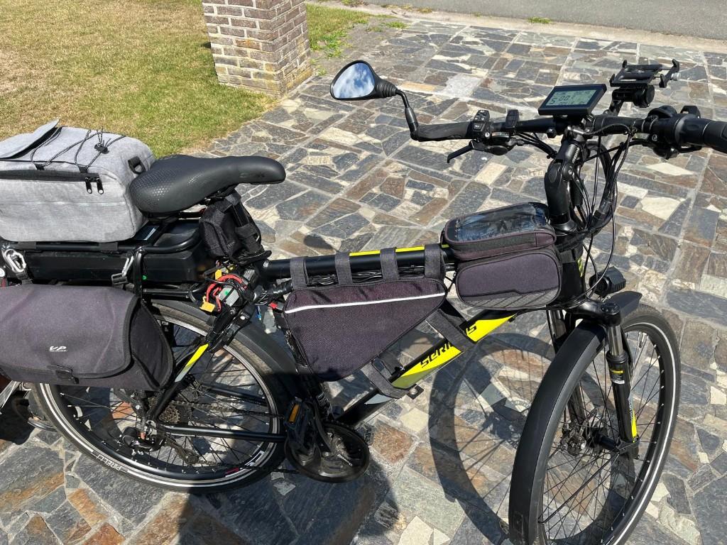 Elektrische fiets, Fietsen en Brommers, Gebruikt, Versnellingen, Schijfrem, 53 tot 57 cm