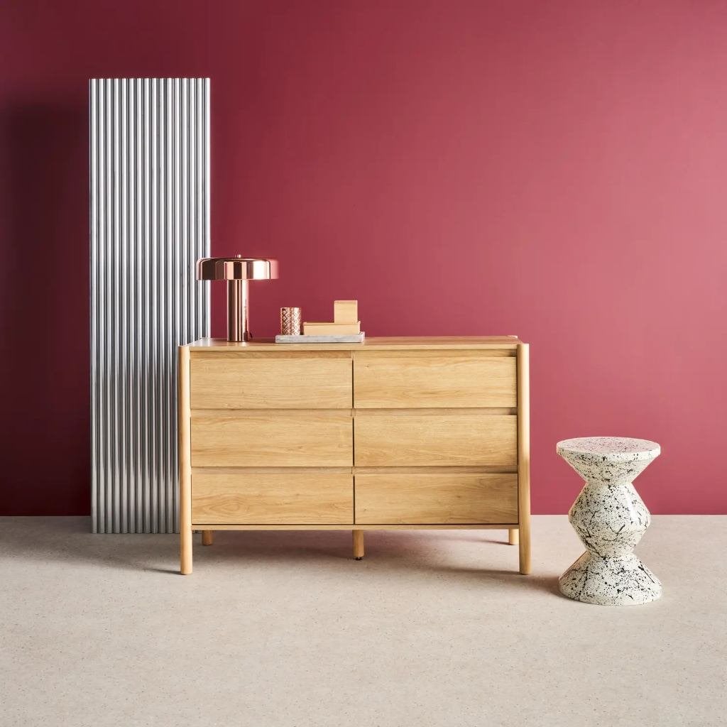 Commode décor bois 6 tiroirs, Maison & Meubles, Armoires | Commodes, Neuf, 25 à 50 cm, 5 tiroirs ou plus, Moins de 100 cm