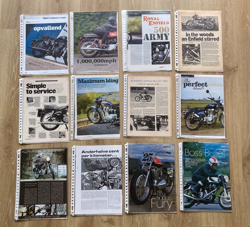 Map met documentatie Royal Enfield Motoren / motorfietsen, Motoren, Verzenden, Overige merken