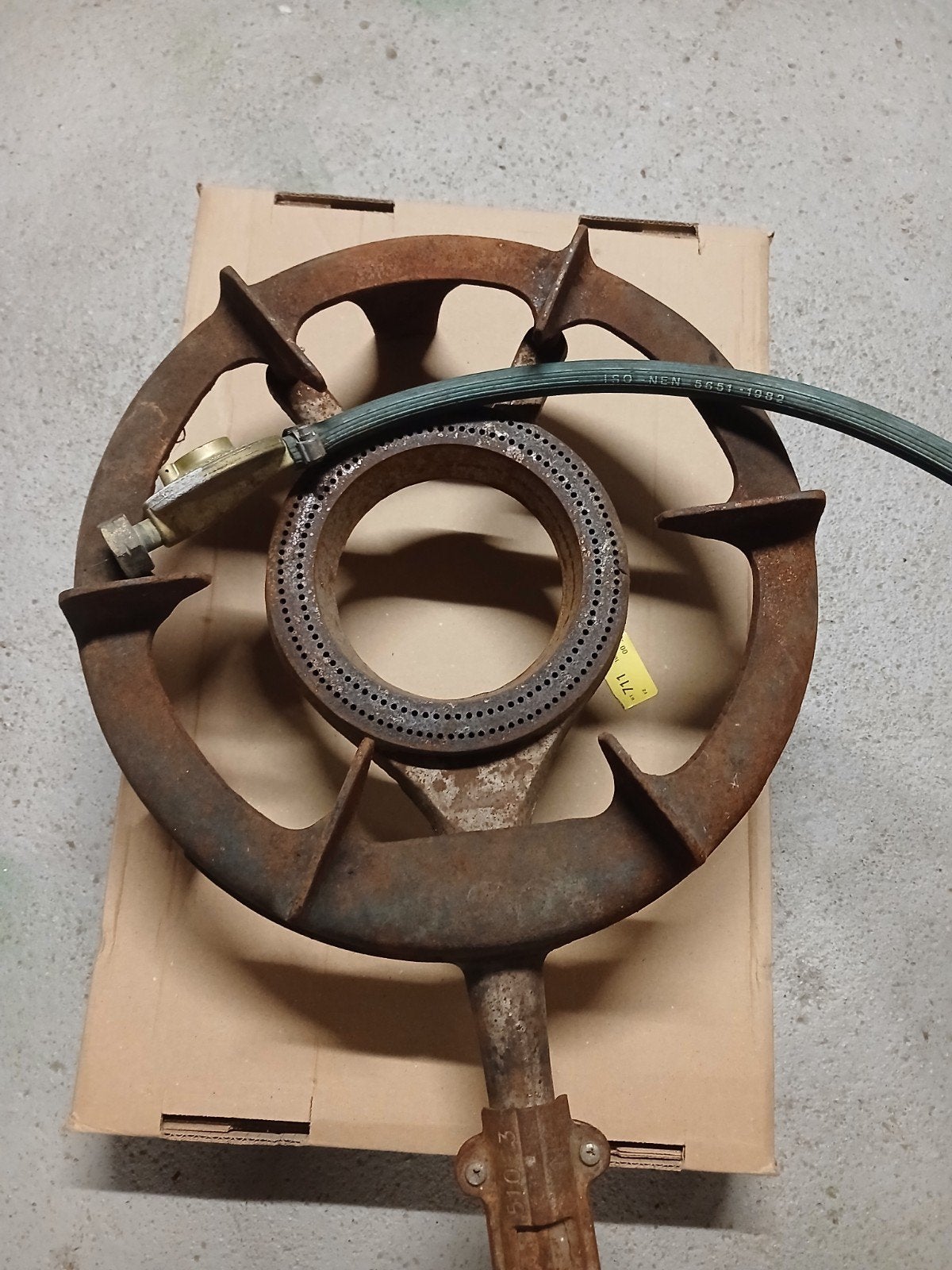 gas brander, Ophalen