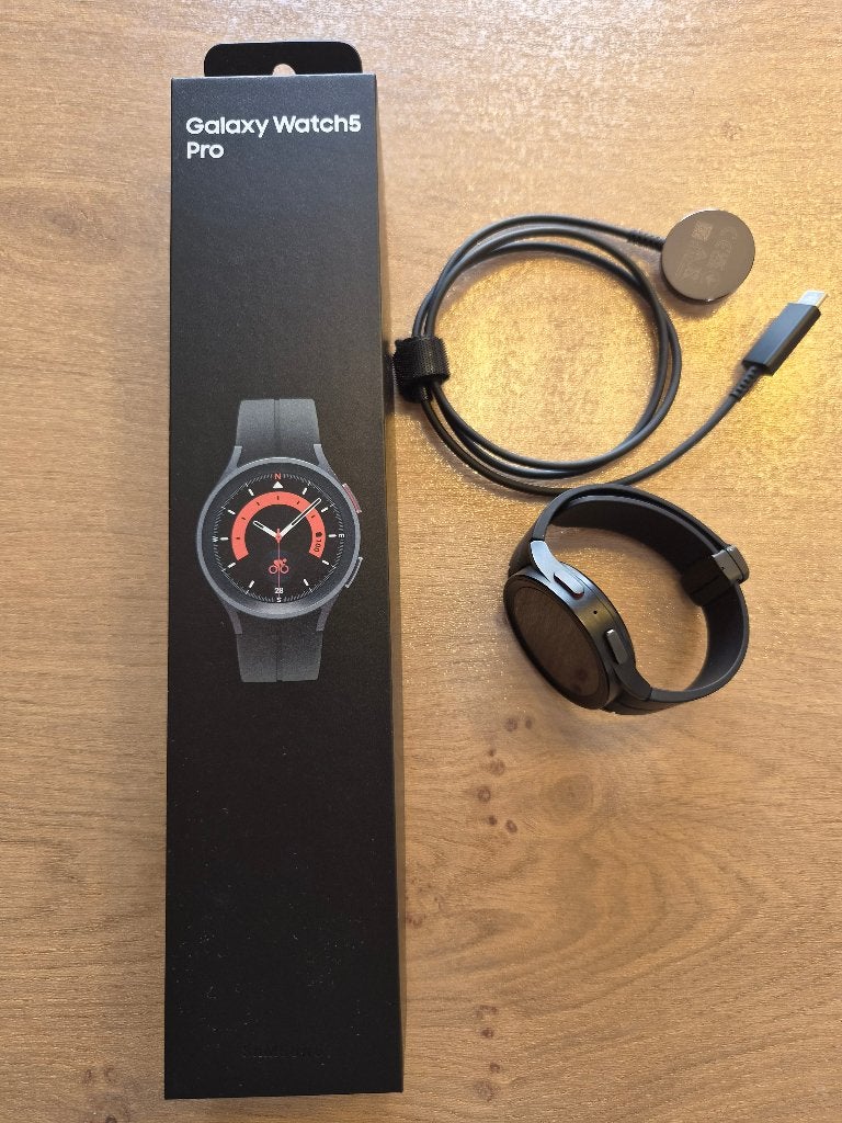 Samsung Galaxy Watch 5 Pro, Handtassen en Accessoires, Smartwatches, Gebruikt, Zwart, Ophalen of Verzenden, Samsung galaxy watch 5Pro