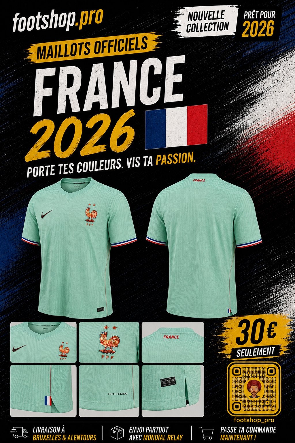 Maillot France, Enlèvement, Comme neuf, Maillot
