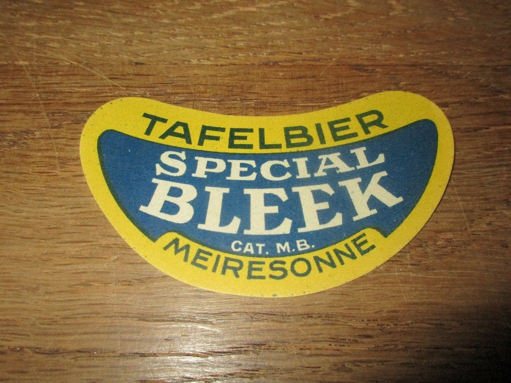 ETIKET TAFELBIER SPECIAAL BLEEK BROUWERIJ MEIRESONNE GENT, Verzamelen, Verzenden, Gebruikt, Overige typen