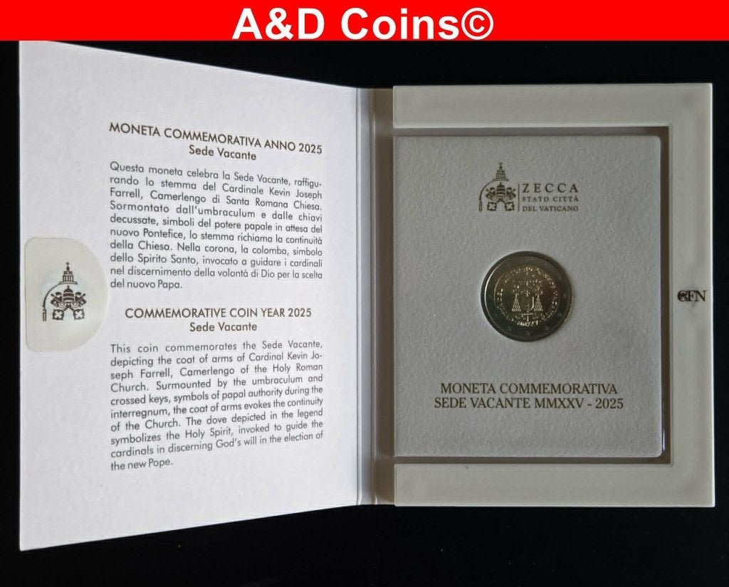 Vaticaan 2 Euro BU 2025, Postzegels en Munten, Ophalen of Verzenden, Vaticaanstad, 2 euro, Losse munt