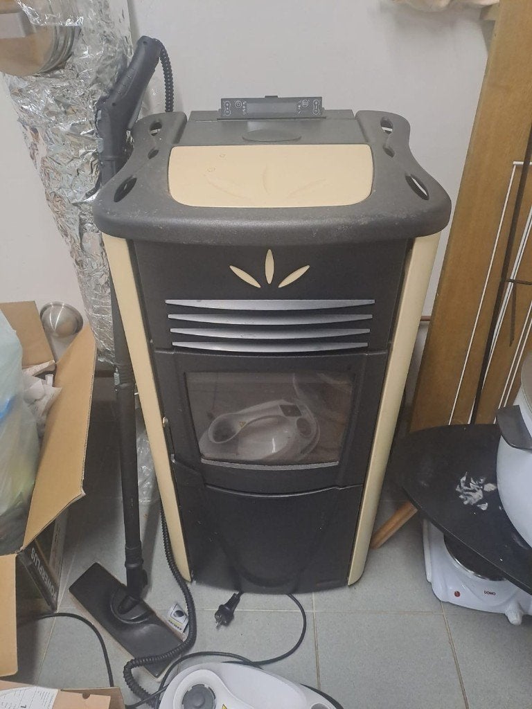 Extraflame Graziosa Steel Pelletkachel 8 kW – Goede Staat, Huis en Inrichting, Kachels, Ophalen, Gebruikt, Pelletkachel, Vrijstaand
