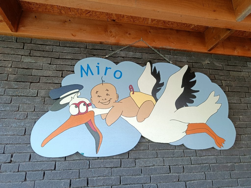 Geboortebord, Ophalen, Gebruikt, Geboortebord