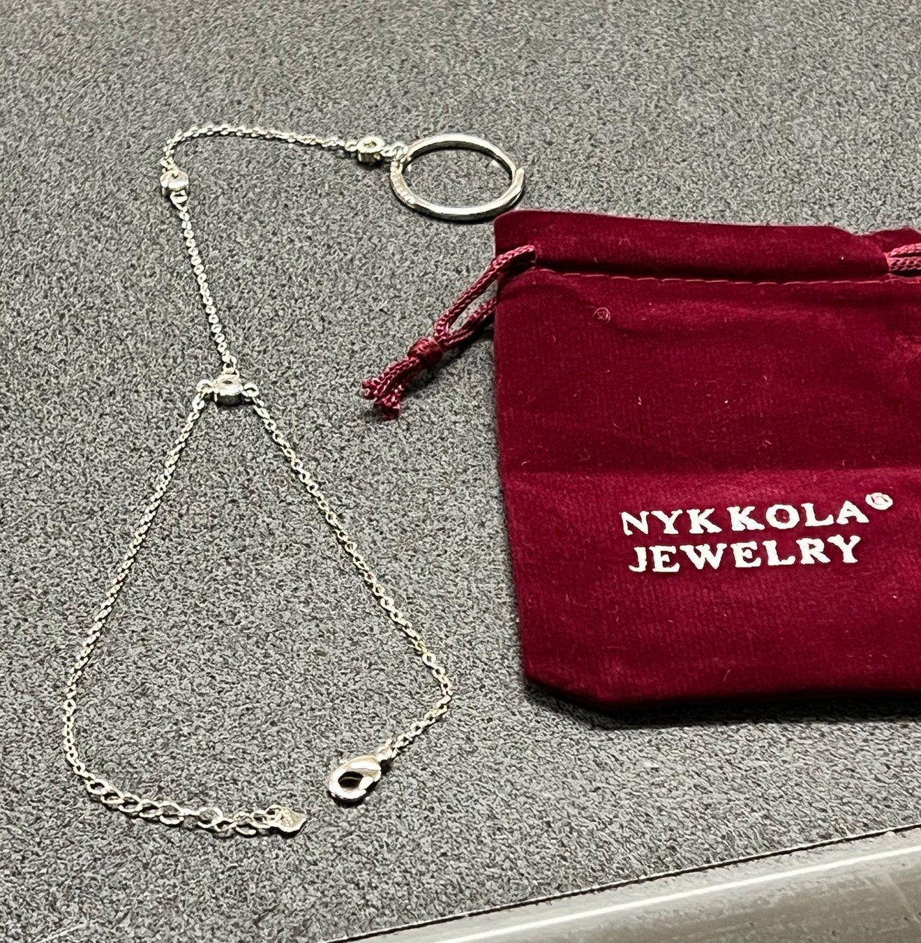 NYKKOLA Sieraden Armband Ring Vinger 925 sterling zilver set, Nieuw, Ophalen of Verzenden, Zilver, Zilver