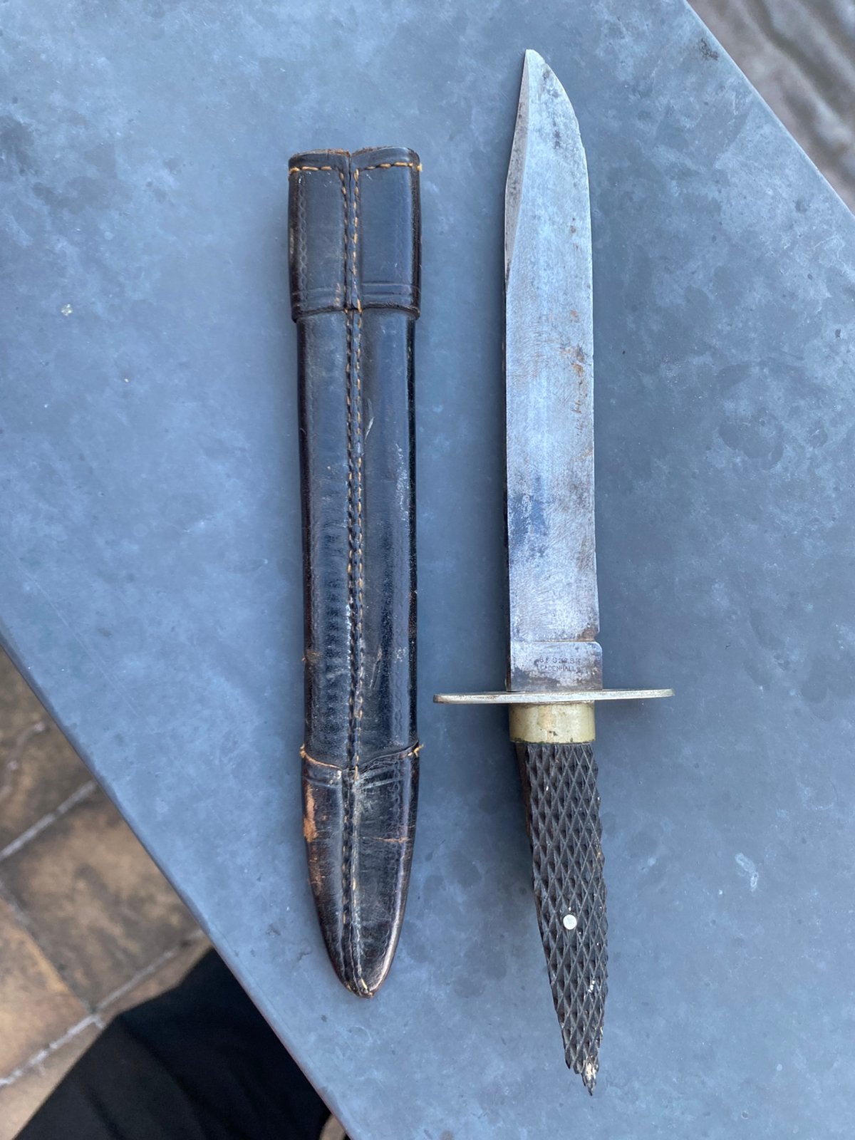 Couteau type bowie John Pound & Co XIXeme, Collections, Enlèvement ou Envoi