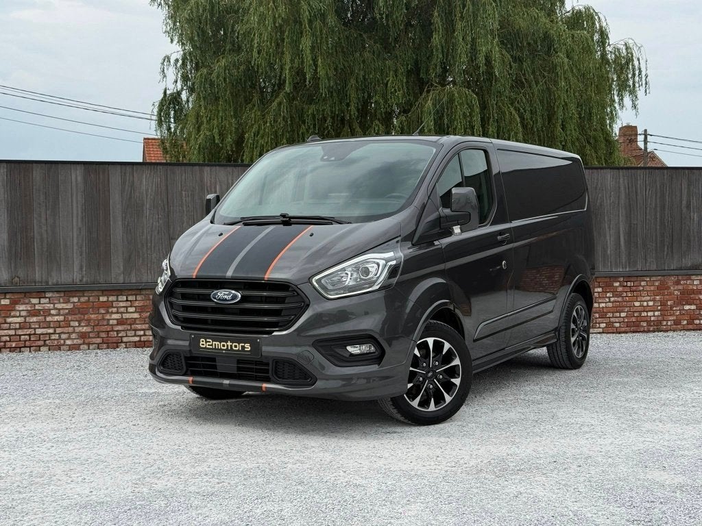 ford transit custom sport/185pk/camera/carplay/btw/trekhaak, Auto's, Bestelwagens en Lichte vracht, Bedrijf, Te koop, ABS, Achteruitrijcamera