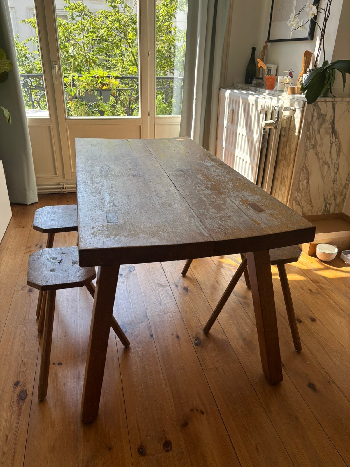 Prachtige robuuste eiken eettafel, Maison & Meubles, Tables | Tables à manger, Comme neuf, Chêne, Enlèvement