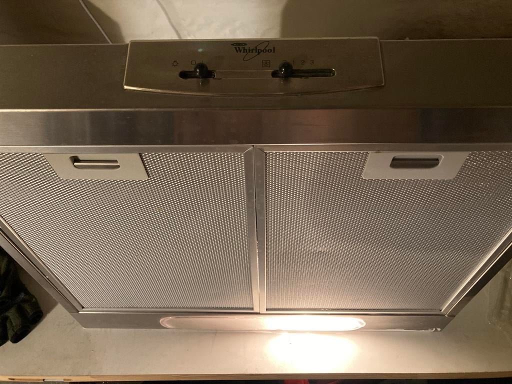 Hotte cuisine Whirlpool 60cm, Moteur, Hotte murale, Enlèvement, Utilisé
