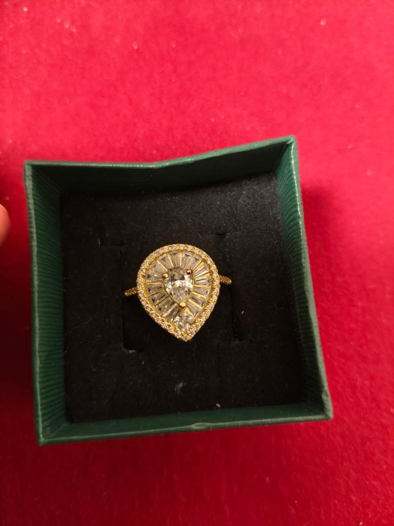 Zilver 925 verguld met moissanite, Bijoux, Sacs & Beauté, Broches, Enlèvement ou Envoi, Argent, Argent