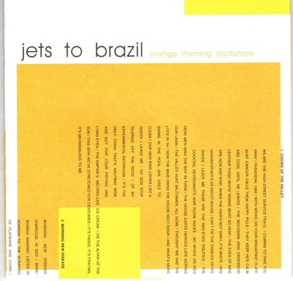 Jets To Brazil – Orange Rhyming Dictionary, Enlèvement ou Envoi, Utilisé