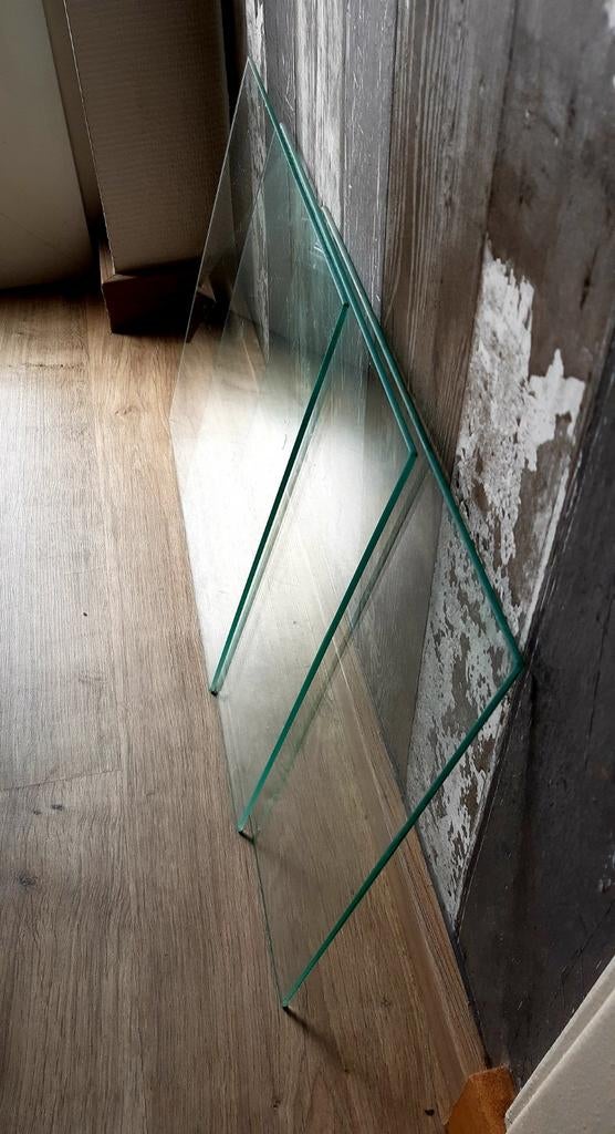 3 glazen leggers, Huis en Inrichting, Woonaccessoires | Cd- en Dvd-rekken, Ophalen