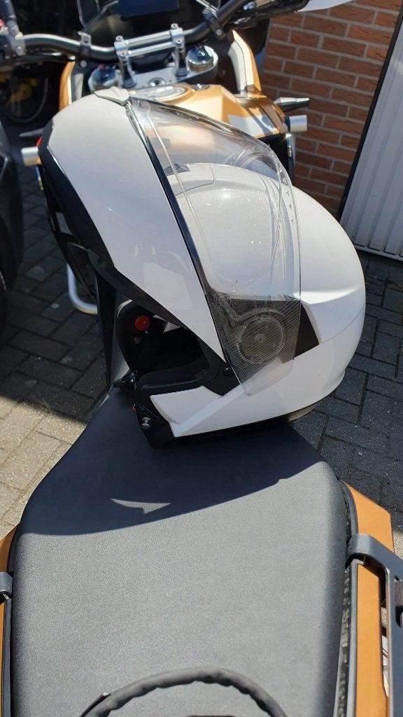 Shubert C4 Pro (blanc, XL) + porte-bébé original, Motos, Vêtements | Casques de moto, Hommes, Casque système, XL, Autres marques