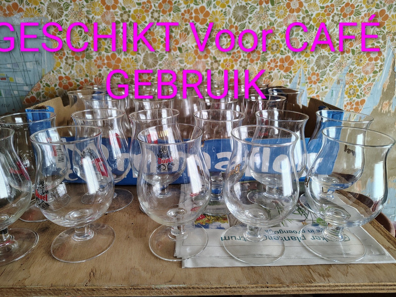 Duvel café glazen te koop, Ophalen