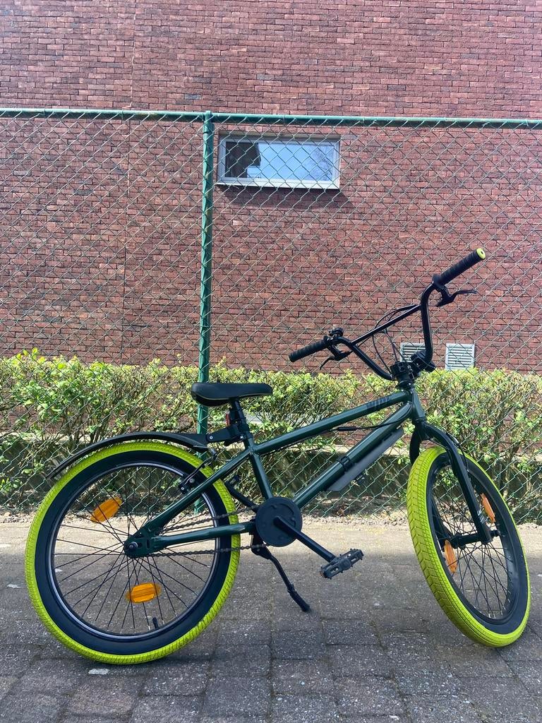 Bmx zwart - fluo groen, Ophalen, Gebruikt