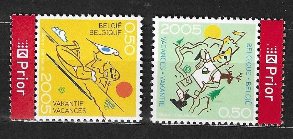 België OPC 3399-3400 Zomerzegels Vakantie  **, Ophalen of Verzenden, Postfris, Postfris
