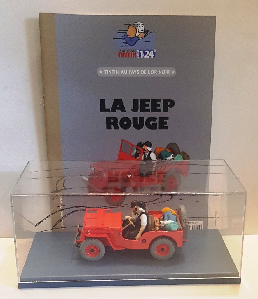 Les véhicules de Tintin 1/24 : LA JEEP ROUGE, Collections, Envoi, Tintin, Neuf, Statue ou Figurine