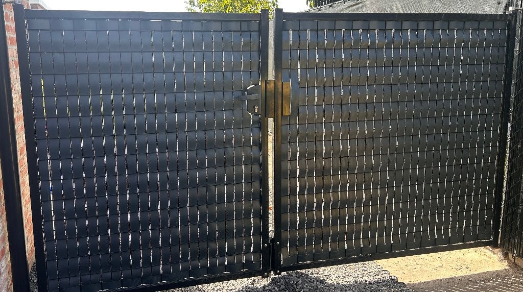 Tuinpoort zwart, Tuin en Terras, Tuinpoorten, Ophalen, Gebruikt, 150 tot 200 cm, IJzer
