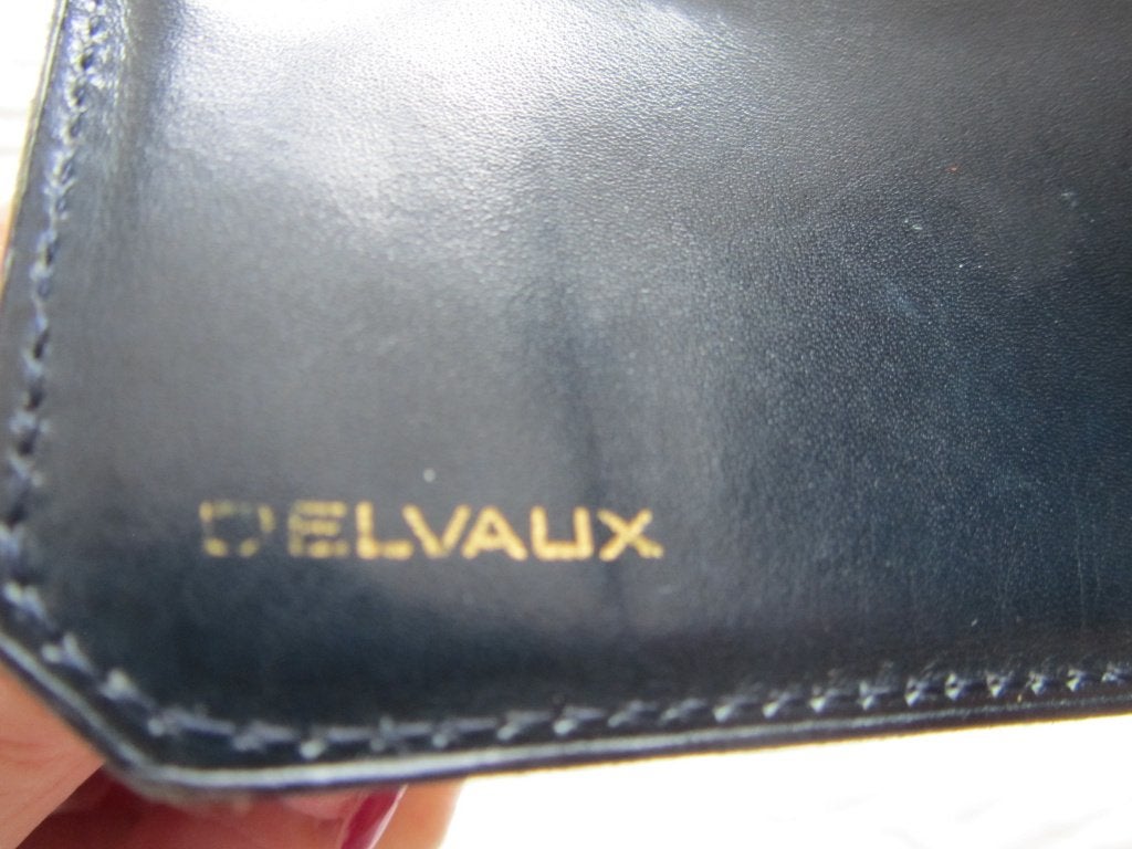 DELVAUX Portemonnaie vintage marine siglé, Verzenden