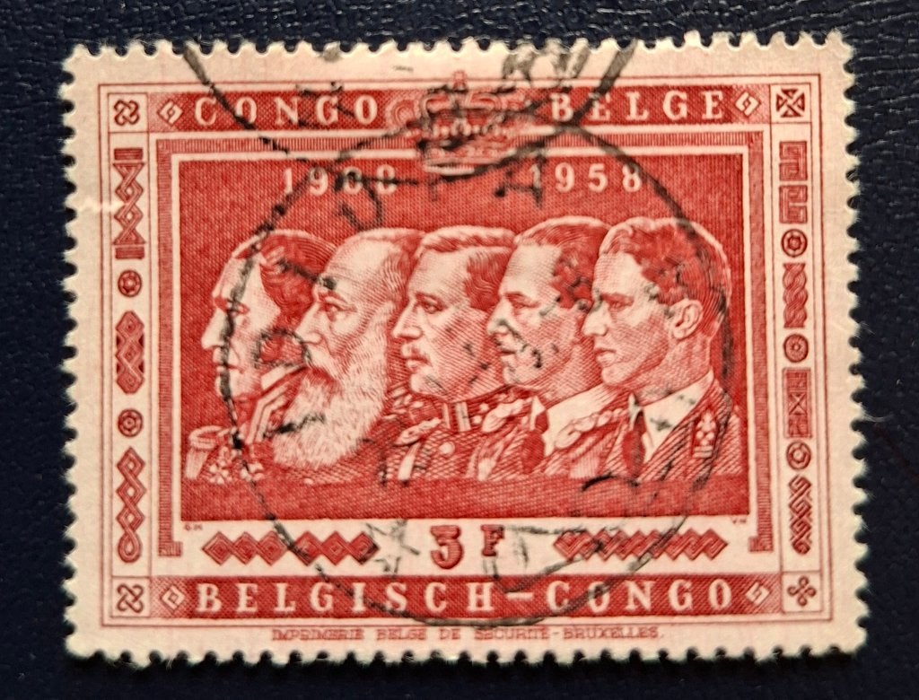 Postzegel Belgisch Congo OBP 346, Postzegels en Munten, Ophalen of Verzenden, Gestempeld, Gestempeld, Koninklijk huis