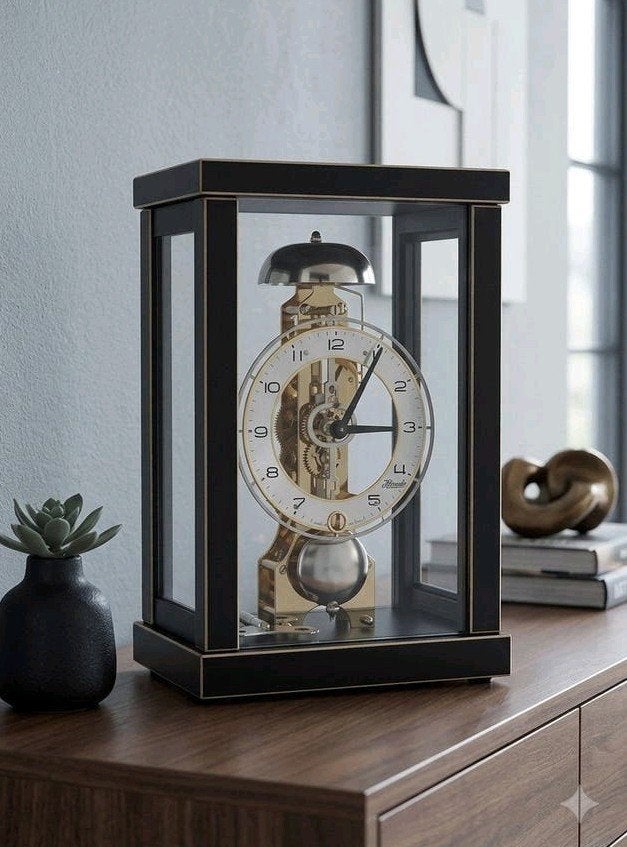Design skeletklok van Hermle., Antiek en Kunst, Ophalen
