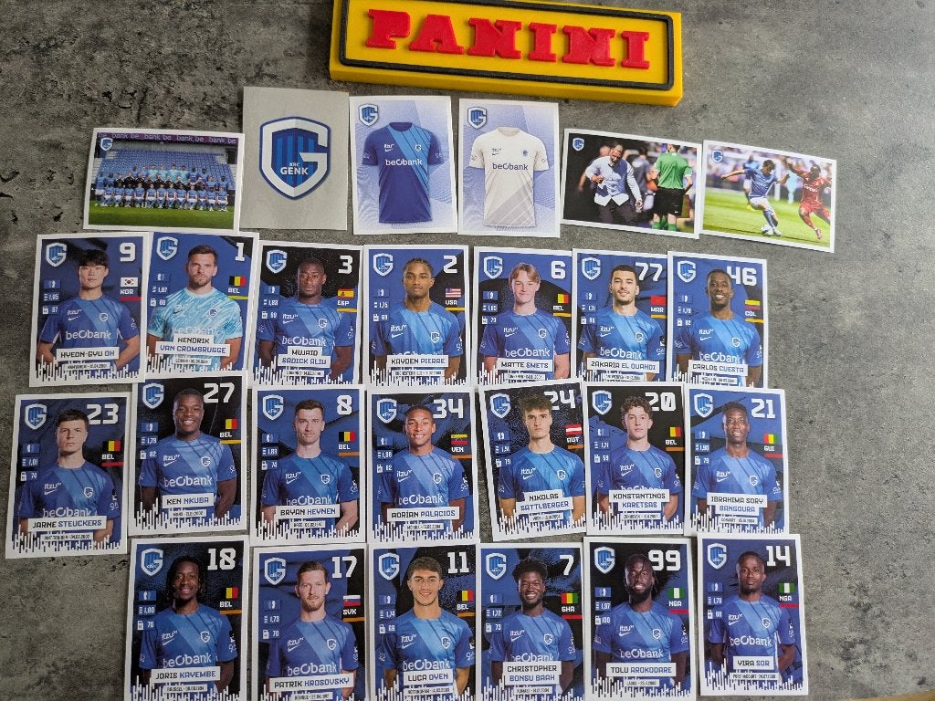 PANINI FOOTBALL 2024/25 kaa GENT 26x STICKERS voetbal, Verzenden, Nieuw